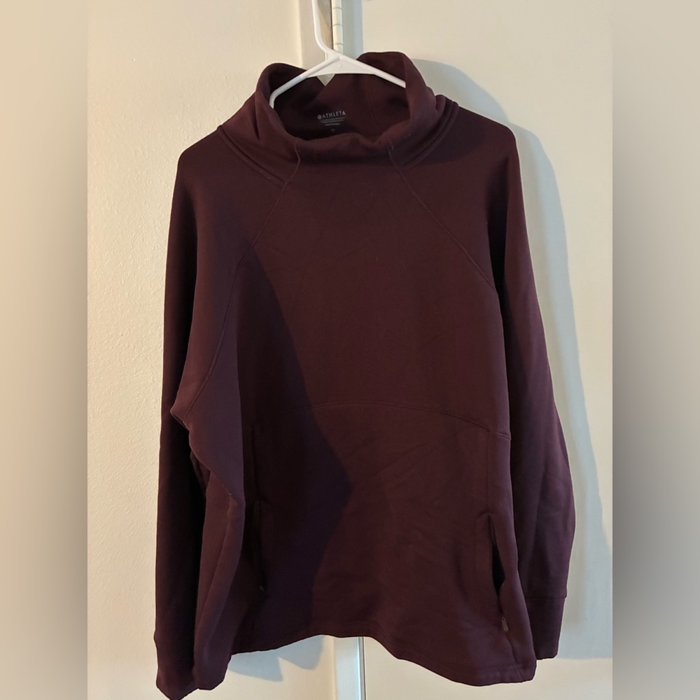 Athleta Women's Deep Maroon Cowl Neck Sweater